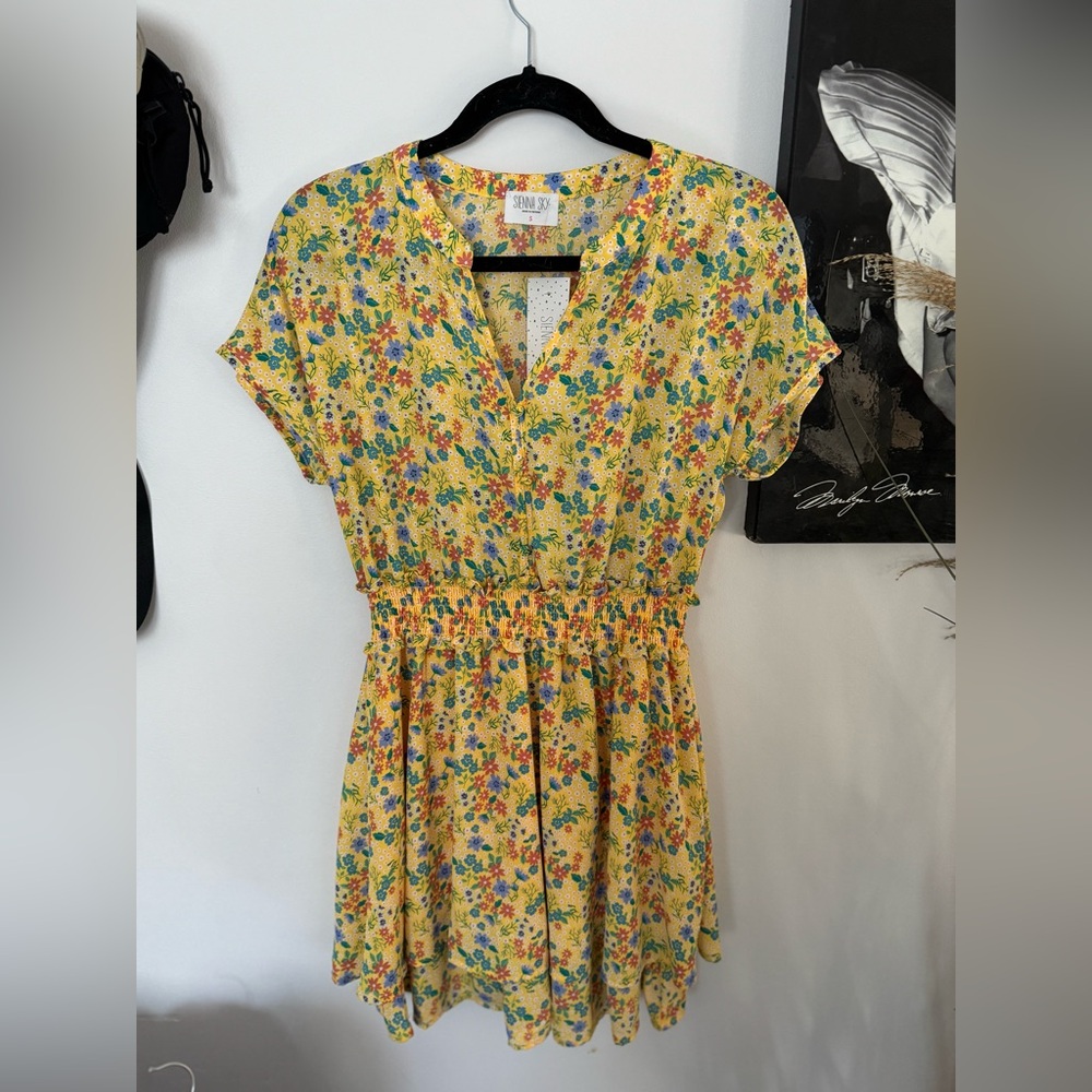 SIENNA SKY Floral Yellow Dress by